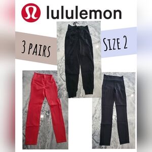 Lululemon Women's PANTS - 3 pairs